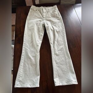 J. Crew Billie Demi-boot Crop Jeans size 26 light mint green